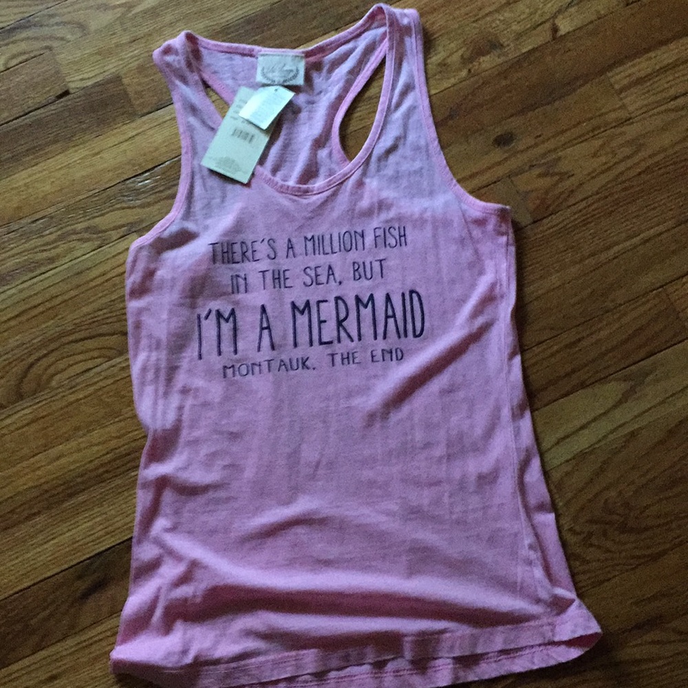 Montauk pink mermaid tank top